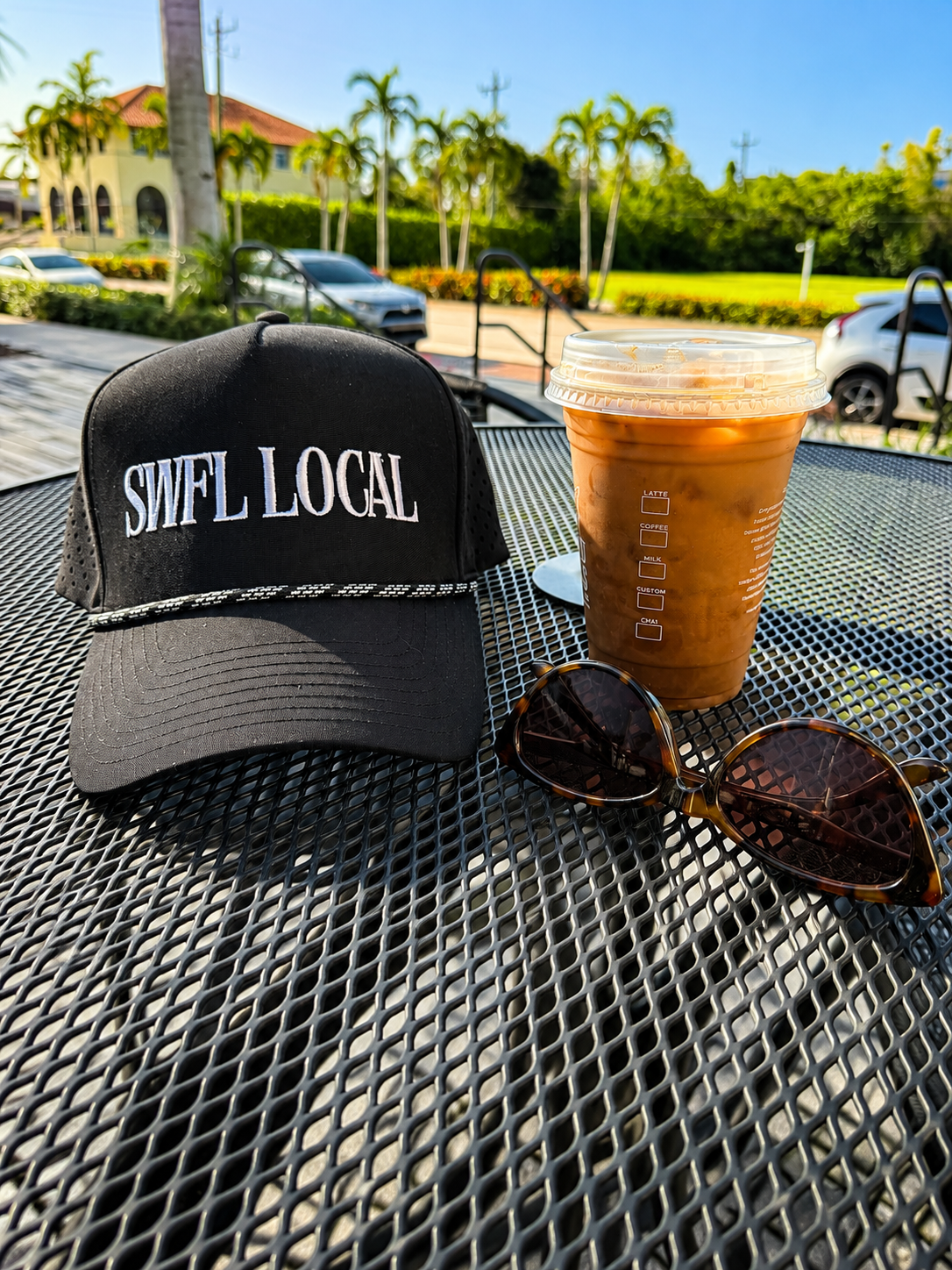 SWFL Local Black Performance Rope Hat