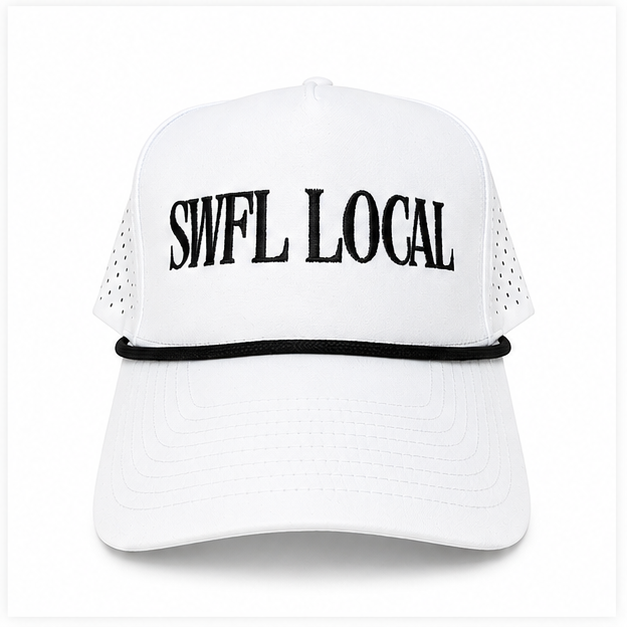 SWFL Local White Performance Rope Hat